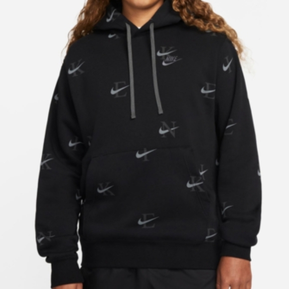 Nike Other - COPY - Nike Mens Sportswear Club Fleece All Over Print Pullover Hoodie Black Sm…